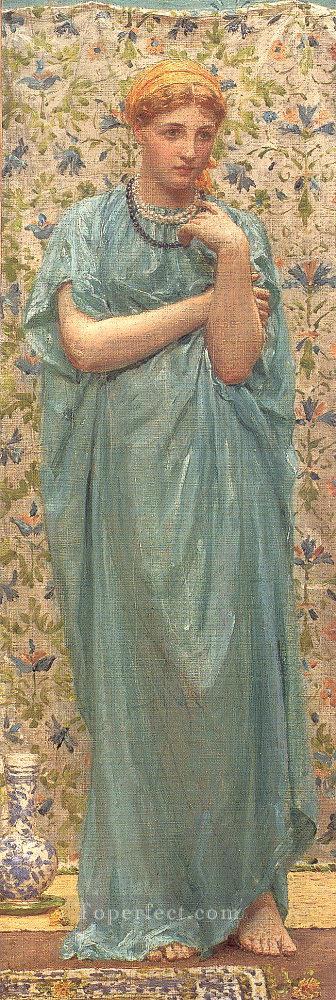 マリーゴールドの女性像 アルバート・ジョセフ・ムーア油絵